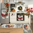 thumbnail image 2 of 2 Pack Christmas Rugs Christmas Floor Mats Non Slip Polyester Holiday Carpet Set for Living Room Bedroom Kitchen Bathroom Decoration, 2 of 6