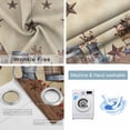thumbnail image 2 of Fsddascl Star Brown Blackout Curtains for Bedroom/Living Room, Thermal Insulated Kitchen Curtains, Farmhouse American Country Vintage Berry Grommet Darkening Window Treatment Drapes 27.5"x39"x2, 2 of 6