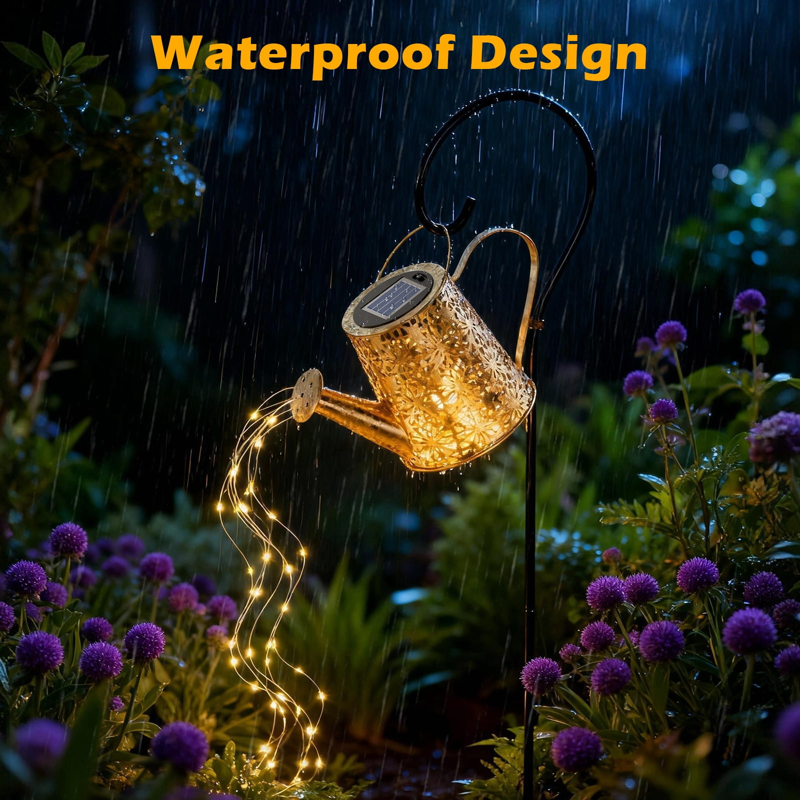CATGOOD Outdoor Watering Can Solar Lights, Solar Lantern, Hanging Lights, Garden Decor for Yard, Flower Beds, Pathway, Warm White