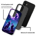 thumbnail image 4 of Punmada Compatible with iPhone 11 Glossy Case For Girl Boy Full Body Protective Hard Shell Esthetics Pattern Purple Moon Wolf, 4 of 7