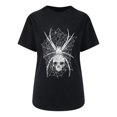thumbnail image 1 of Mujeres Fahion Cuello redondo Mangas caídas Hombro Camiseta Estampado de calavera Blusa Túnica Tops Fridja  zx1997, 1 of 7