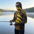 thumbnail image 2 of LTTVQM Men’s Summer Outdoor Light Thin UV Guard Hooded Top Attached Full Face Mask Camping Lake Kayaking Shirt Dark Gray XL, 2 of 6