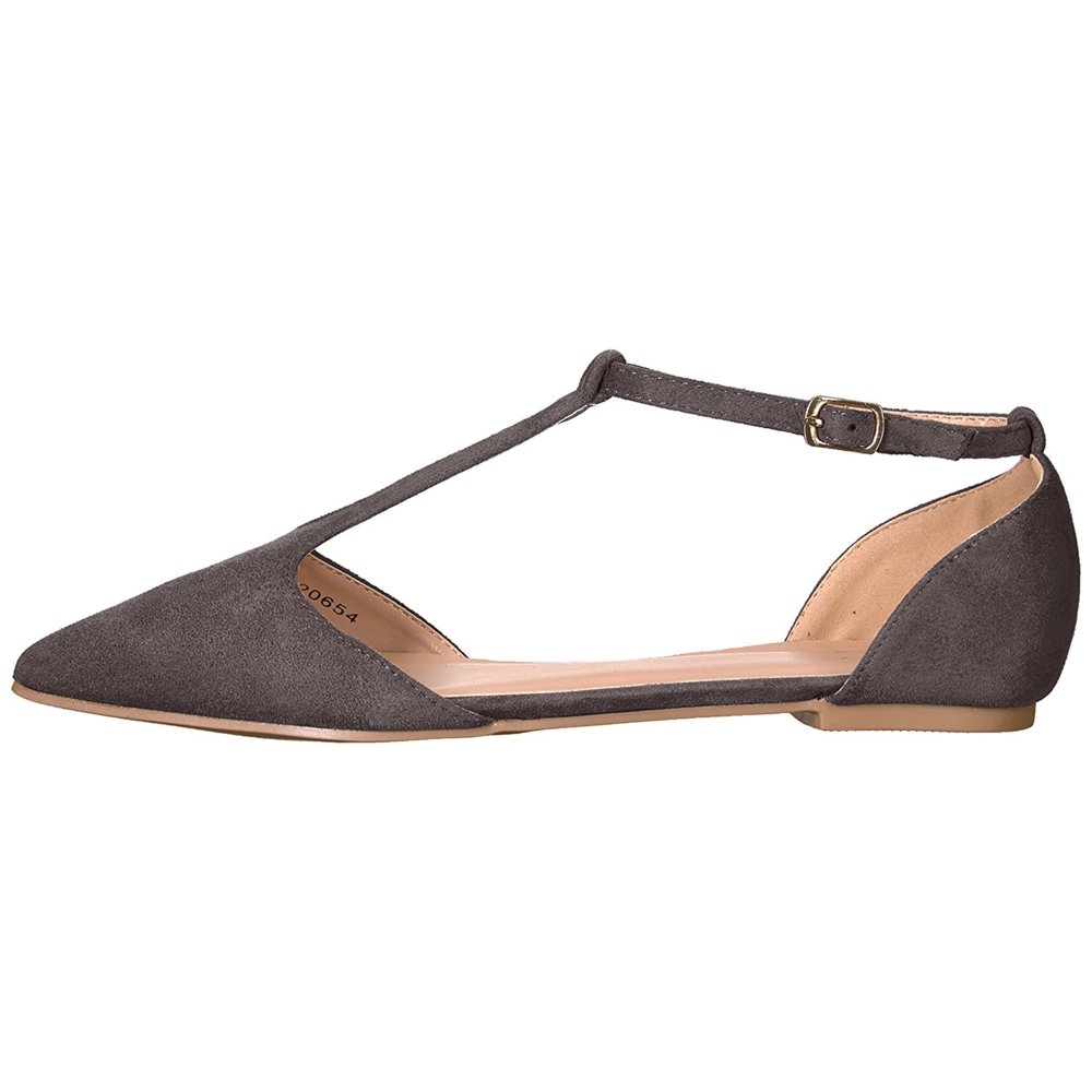 orange pointed toe flats