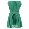 thumbnail image 2 of Richie House Girls' Pleated Dress With Ruffled Sleeve RH0984, 2 of 7