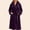 M Purple, variant on UVN Long Robes for Women Winter Plush Fleece Hooded Heart Print Bathrobe Soft Cozy Fluffy Sleepwear Nightgown with Pockets