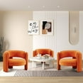 thumbnail image 3 of Bonzy Home Modern Velvet Accent Chair, Stylish Club Adults Armchair,Wide Seat and Soft Cushion,Orange, 3 of 10