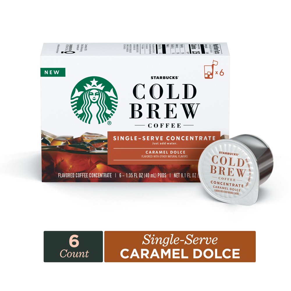 Starbucks Cold Brew Coffee — Caramel Dolce Flavored — SingleServe