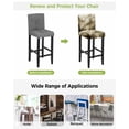 thumbnail image 3 of Brown Mountain Bar Stool Covers Set of 4, Misty Forest Nature Woodland Pine Tree Landscape Stretch Bar Chair Covers with Backs, Removable Pub Counter Height Chair Cover for Kitchen Dining Room Cafe, 3 of 7