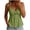Army Green, variant on Women's Tank Tops Solid Cami V Neck Padded Button Front Adjustable Strap Camisole for Casual Wear