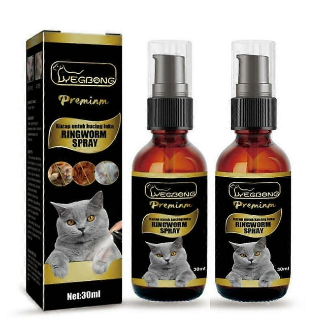 30ML Cat Ringworm Spray Skin Disease Itching Mite Relieve Ringworm Treatment Medicine Reduce Local Inflammation Cat Supplies