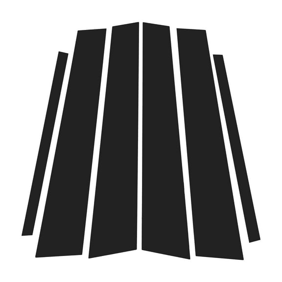 6 Pcs Door Pillar Window Trim for Infiniti G35 4-Door 2003-2006 Front Rear Left Right Anti Scratch Sticker Pillar Posts Cover Black