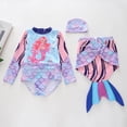 thumbnail image 3 of MuXiKeJi Clothes Girls Swimsuit 3 Piece Bathing Suits Flounce Bikini Tankini Set Beach Swimwear with Cover Ups Skirt for 3-8 Years, 3 of 3