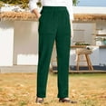 thumbnail image 2 of XDIAHBPL Casual Pants For Women Womens Pants Fashion Solid Color Elastic Waist Straight, 2 of 5
