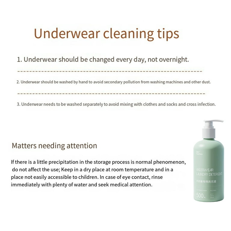 500ml Underwear Laundry Detergent Cleaning Agent Liquid Supplies Household  for Children Adu1t Women Hand Wash Supplies 