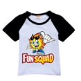 thumbnail image 1 of Venta al por mayor de ropa de juego Kawaii Fun Squad, conjunto de camisas de verano para niños, camisetas de algodón, camisetas de dibujos animados, trajes deportivos para niñas pequeñas zhangmenya LED, 1 of 2