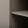 thumbnail image 3 of EUROCO 63'' 4-Door Sideboard Storage Buffet Cabinet, MDF Buffet Cabinet with Vertical Striped Doors, Metal Handles and Adjustable Shelves for Study, Entryway and Living Room, Brown, 3 of 8