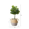 thumbnail image 3 of Nearly Natural Artificial Fiddle Leaf Fig Tree with Handmade Cotton & Jute Planter - Set of 2, 3 of 10
