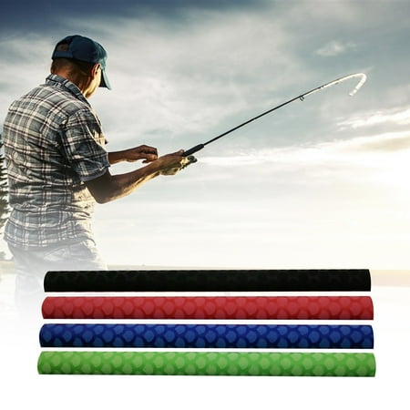 NIBOLOG Fish Scale Pattern Heat Shrinkable Tube Anti-slip Fishing Rod Handle Cover for Angling