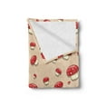thumbnail image 2 of Mushroom Soft Flannel Fleece Throw Blanket, Amanita Toxic Mushroom Illustration Spotted Summer Season Woodland Forest, Cozy Plush for Indoor and Outdoor Use, 70" x 90", Ivory Red Tan, by Ambesonne, 2 of 5