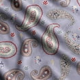 thumbnail image 1 of Soimoi Asian Paisley Print, Silk Fabric, Decor Sewing Fabric by The Yard 42 Inch Wide,Decorative Fabric for Shirts Suits Ties, Light Purple, 1 of 1