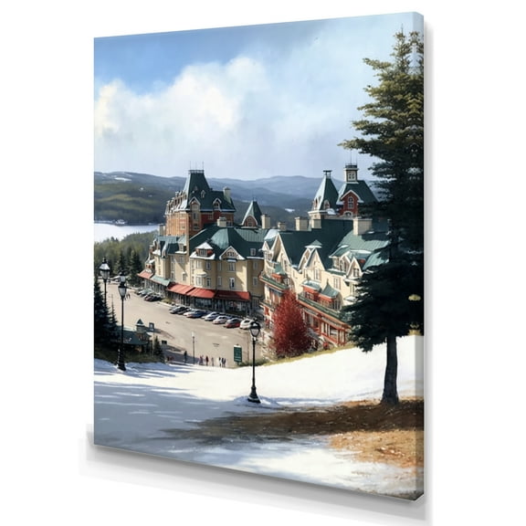 Designart Mont Tremblant Winter Season II Canvas Wall Art