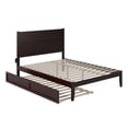 thumbnail image 2 of AFI NoHo 14" Queen Wood Platform Bed Frame with Twin XL Trundle, Espresso, 2 of 8