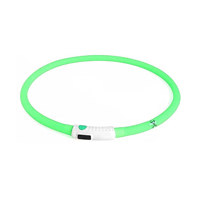 Collar de perro LED recargable Collar de seguridad ligero para mascotas de silicona,