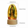 thumbnail image 2 of Yucurem 6.2" Our Lady of Guadalupe with LED Lamp, USB Powered Warm Light, Mary Prayer Night Light Decoration for Easter Mother's Day Birthday Party Gift, 2 of 8