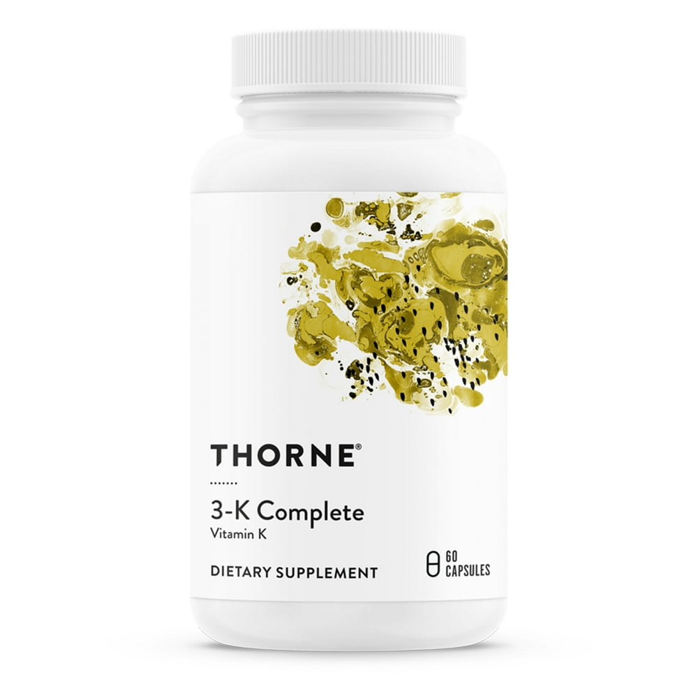 Thorne Research 3K Complete Vitamins K1 and K2 for Heart and Bone