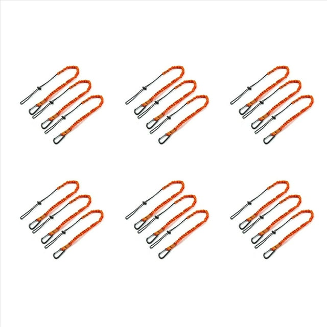 Cordón de Herramientas Cordón de Seguridad de 18 Piezas con Mosquetón, Cordón de Seguridad de Absorción de Impactos Cordón de Seguridad Ajustable para Herramientas de Trabajo