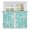 Aqua, Teal, White, variant on Coastal Starfish Kitchen Curtains 45 Inch Length, Green Blue Nautical Minimalist Beach Cartoon Tiers Curtains for Bathroom Bedroom, Light Filtering Small Window Treatment Drapes 2 Panels 42"Wx45"L