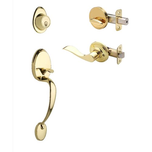 Copper Creek Colonial Single Cylinder Handleset with Waverlie Lever