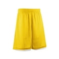 thumbnail image 1 of TOPTIE Men's 7" Reversible Basketball Shorts Long Mesh Sports Shorts Double Sided-Yellow/White-S, 1 of 6