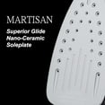 thumbnail image 2 of MARTISAN Steam Iron 1200W | Ceramic Soleplate Iron with Retractable Cord | SG-5058C, 2 of 5