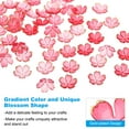 thumbnail image 4 of Uxcell 50 Pcs Gold-Plated Acrylic Cherry Blossom Flower Beads, Red Gradient, 4 of 7