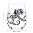 thumbnail image 4 of Artisanal Blue Ringed Octopus Glassware, Octopuses Stemless Wine Glasses, 2D Animal Artisan Glassware Collection for Animal Bar Glass, Octopus Wine Glass, 4 of 8