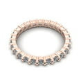 thumbnail image 3 of Natural 1.35Ct Round Cut Diamond Classic Shared Prong Women's Anniversary Wedding Eternity Band Ring Solid 14k Rose Gold F VS2, 3 of 3