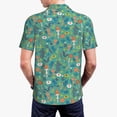 thumbnail image 3 of Balery Mushrooms and Flowers Printed Men’s Short Sleeve Polo Shirt, Midweight Men's Shirt,Golf Polo shirts -4X-Large, 3 of 8