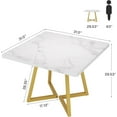 thumbnail image 5 of Tribesigns Square Dining Table Set of 2, 31.5" Industrial Dinner Table with Metal Base, 5 of 6