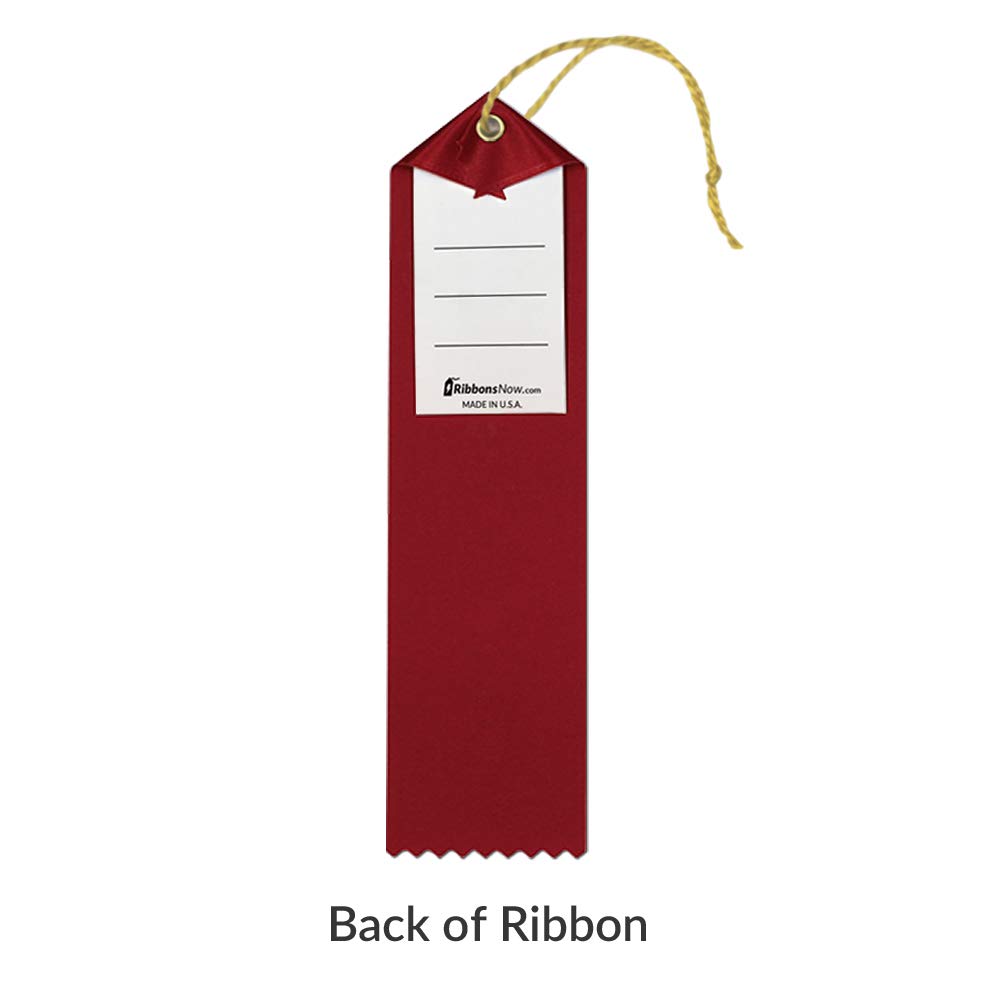 RibbonsNow Horse Show 2nd Place Ribbons – 50 Red Ribbons with Card & String