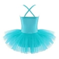 thumbnail image 2 of Aiihoo Kids Girls Sequin Ballet Dance Dress Tutu Skirted Leotard Ballerina Gymnastics Dancewear Blue 11-12, 2 of 5