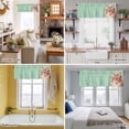 thumbnail image 5 of Sunglasses Cat Valance Curtain Retro Funny Cat Green Background Window Valances Rod Pocket Short Curtains Window Treatments for Kitchen Bedroom Bathroom Laundry 60" x 18", 5 of 9