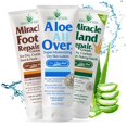 thumbnail image 1 of El surtido de 3 paquetes de Miracle of Aloe incluye tubos de 1 onza cada uno de Miracle Foot Repair Miracle Hand Repair y Aloe All Over, 1 of 5