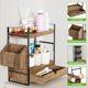 thumbnail image 3 of Organizador de baño Aollewoiti de madera de 2 niveles con cajón, 3 of 7
