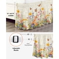 thumbnail image 3 of Spring Vintage Floral Wrap Around Bed Skirts for Queen Bed 16" Drop, Bed Skirt with Adjustable Elastic Belt Dust Ruffle Bed Valance for Bedroom Hotel Luxury Summer Botanical Butterfly Bed Frame Cover, 3 of 7
