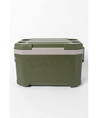 Igloo 60367 Sportsman Latitude 52 Cooler Box, Approx. 11.2 gal 49 L, Sportsman, Latitude, Outdoor, Camping, Leisure, Fishing, Green