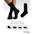 thumbnail image 6 of MeMoi Men's 3 Pair Pack Ribbed Extra Wear Cotton Blend Crew Socks - Mens - Male, 10-13, Black, 6 of 8