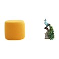 thumbnail image 1 of Elegante Taburete Otomano Cilíndrico Escultórico Para Oficina, Dormitorio, Habitación Infantil, Apartamento, Sala De Estar, Estantería, Decoración Del Hogar, Asiento De Té, 1 of 8