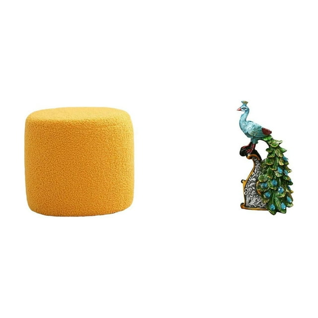 Elegante Taburete Otomano Cilíndrico Escultórico Para Oficina, Dormitorio, Habitación Infantil, Apartamento, Sala De Estar, Estantería, Decoración Del Hogar, Asiento De Té