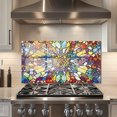 thumbnail image 3 of Mosaic Window Decoration Tempered Glass Backsplash For Kitchen Behind Stove,Stove Back Top Cover,Easy to Clean Glass Splashback, Sink Cover Splash Guard,Home Kitchen Wall Decor, 3 of 7